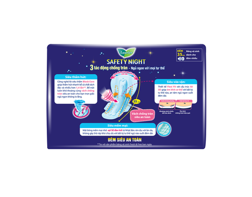 Băng Vệ Sinh Ban Đêm Safety Night 35cm 4 Miếng Laurier ảnh 1