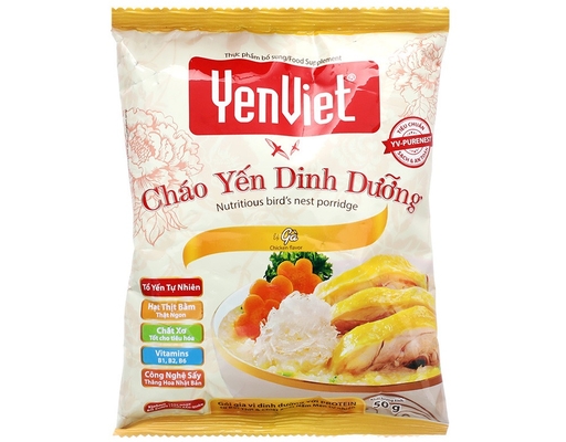 Thùng 30 Gói Cháo Yến Dinh Dưỡng Yến Việt Vị Gà Gói 50g Yến Việt ảnh 1