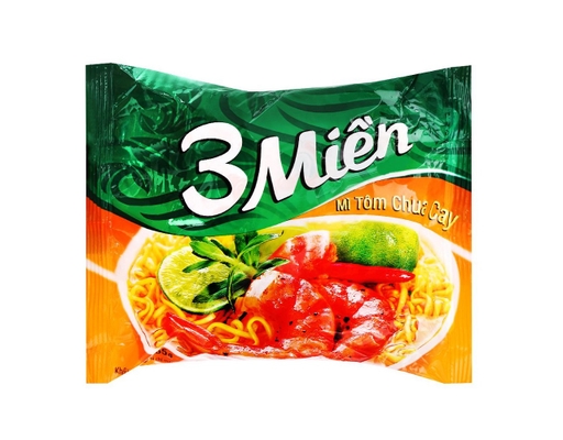 Thùng 30 Gói Mì 3 Miền Reeva Vị Tôm Chua Cay Gói 65g Reeva ảnh 1