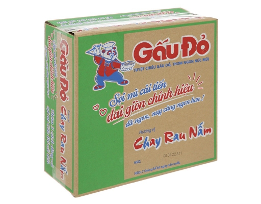 Thùng 30 Gói Mì Chay Gấu Đỏ Vị Nấm Gói 62g Gấu Đỏ ảnh 0