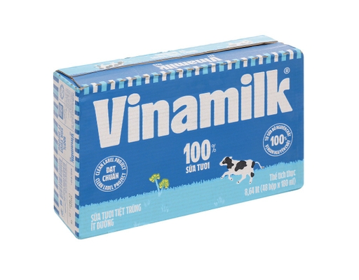 Thùng 48 Hộp Sữa Tươi Tiệt Trùng Vinamilk Ít Đường 180ml Vinamilk ảnh 0