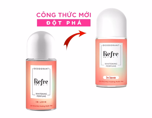 Lăn Khử Mùi Hương Nước Hoa Tình Yêu Deodorant Whitening Perfume - In Love 40ml Refre ảnh 3