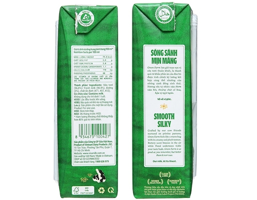 Lốc 4 Hộp Sữa Tiệt Trùng Vinamilk Green Farm Có Đường 180ml Vinamilk ảnh 4