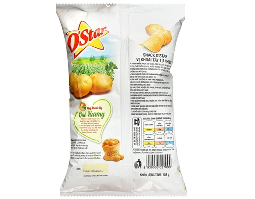 Snack Vị Khoai Tây Tự Nhiên 90g O'Star ảnh 1