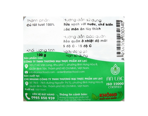 Củ Tỏi Làm Sạch 100g An Lạc ảnh 3
