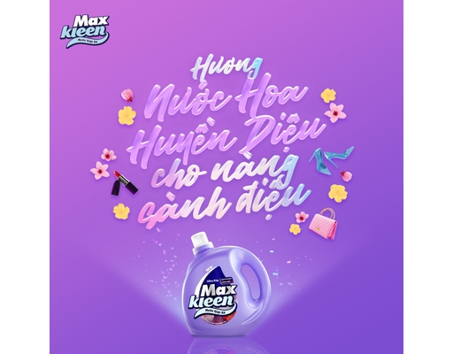 Nước Giặt Xả Hương Nước Hoa Huyền Diệu 3.8kg MaxKleen ảnh 4