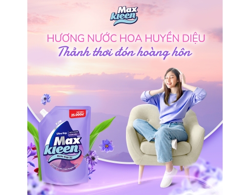Nước Giặt Xả Hương Nước Hoa Huyền Diệu 3.8kg MaxKleen ảnh 1