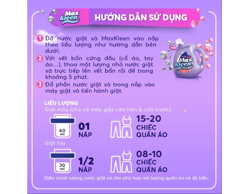 Nước Giặt Xả Hương Vườn Sớm Mai 3.8kg MaxKleen ảnh 7