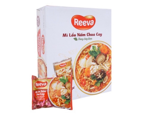 Thùng 30 Gói Mì Reeva Vị Lẩu Nấm Kim Chi Gói 85g Reeva ảnh 2