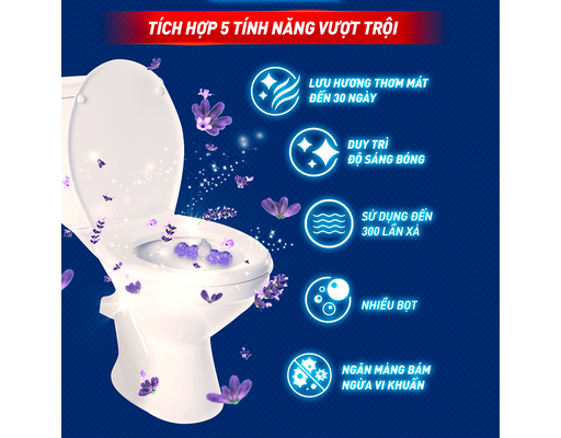 Túi 5 Viên Treo Bồn Cầu Hương Oải Hương 55g x 5 VIM ảnh 2
