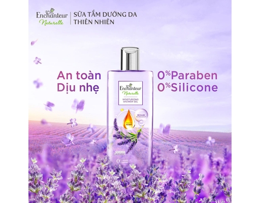 Sữa Tắm Dưỡng Da Thiên Nhiên Naturelle Hương Lavender 510g Enchanteur ảnh 4