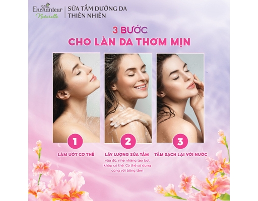 Sữa Tắm Dưỡng Da Thiên Nhiên Naturelle Hương Hoa Iris 510g Enchanteur ảnh 3