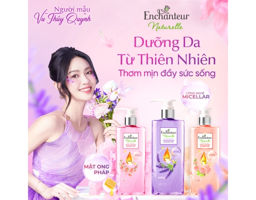 Sữa Tắm Dưỡng Da Thiên Nhiên Naturelle Hương Hoa Iris 510g Enchanteur ảnh 4