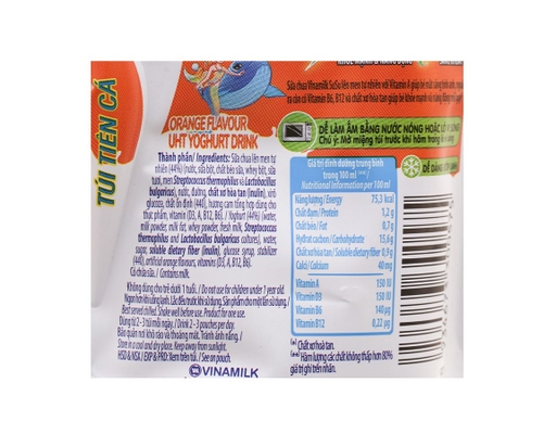 Sữa Chua Uống Susu Hương Cam 110ml Vinamilk ảnh 2