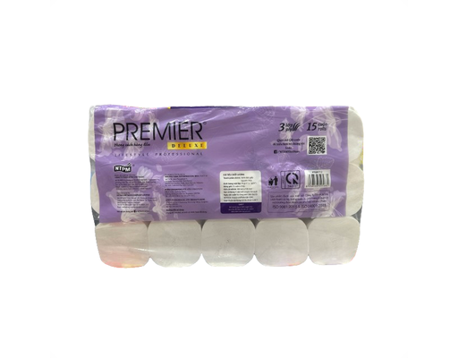 Giấy Vệ Sinh Deluxe 3 Lớp Không Lõi - 10+5 Cuộn Premier ảnh 2
