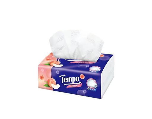 Lô 4 Gói Khăn Giấy Rút Hương Đào 4 Lớp 90 Tờ Tempo ảnh 2