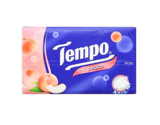 Khăn Giấy Gói Rút Hương Đào 4 Lớp 90 Tờ Tempo ảnh 1