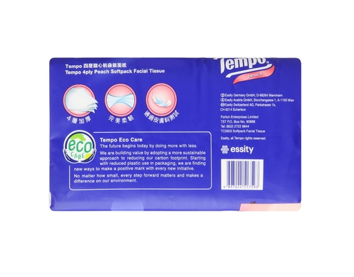 Khăn Giấy Gói Rút Hương Đào 4 Lớp 90 Tờ Tempo ảnh 3