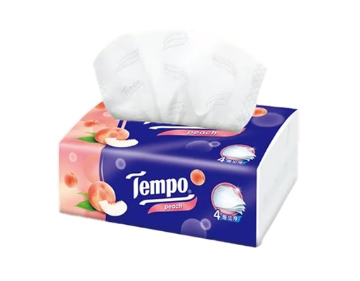 Khăn Giấy Gói Rút Hương Đào 4 Lớp 90 Tờ Tempo ảnh 4