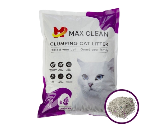Cát Vệ Sinh Đất Sét Hương Lavender 4kg Max Clean ảnh 1