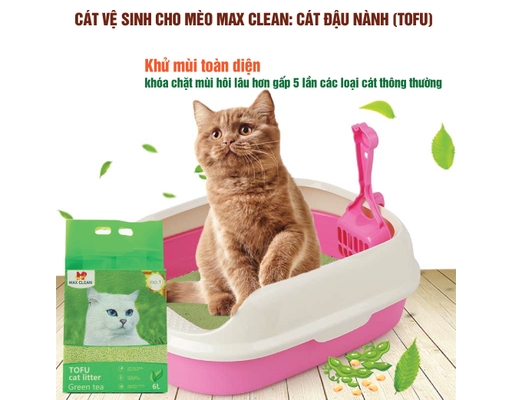 Cát Vệ Sinh Đậu Nành Hương Trà Xanh 2.5kg Max Clean ảnh 4