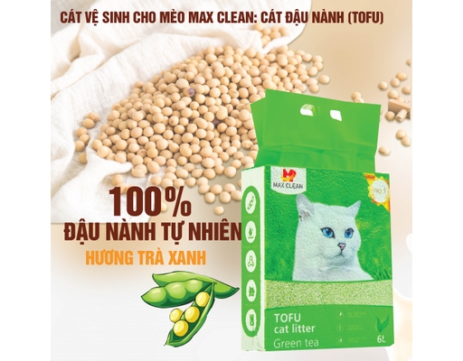 Cát Vệ Sinh Đậu Nành Hương Trà Xanh 2.5kg Max Clean ảnh 5