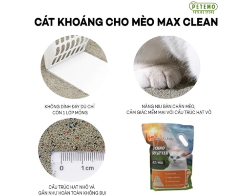 Cát Vệ Sinh Khoáng Cao Cấp 4kg Max Clean ảnh 4