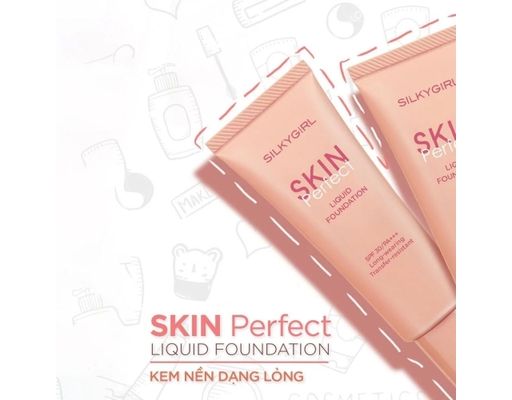 Kem Nền Dạng Lỏng Skin Perfect Liquid Foundation Cho Da Sáng Màu 01 Light 25ml Silkygirl ảnh 1