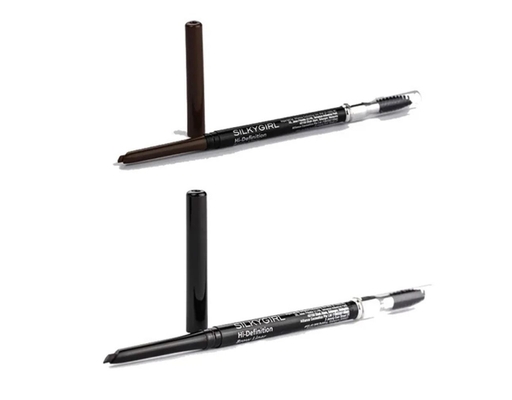 Chì Kẻ Mày Hai Đầu Hi Definition Màu Nâu Đen 02 Dark Brown 0.35g Silkygirl ảnh 1