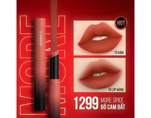 Son Thỏi Color Sensational Ultimatte Màu Đỏ Cam Đất - 1299 More Spice 1.7g Maybelline ảnh 1