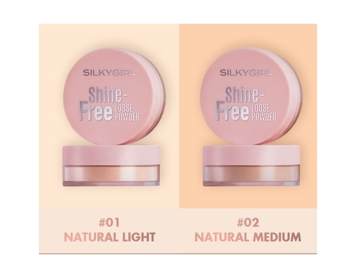 Phấn Phủ Dạng Bột Kiềm Dầu Shine Free Màu 01 Light Nature 10g Silkygirl ảnh 1