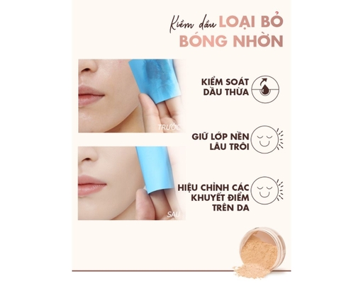 Phấn Phủ Dạng Bột Kiềm Dầu Shine Free Màu 01 Light Nature 10g Silkygirl ảnh 3