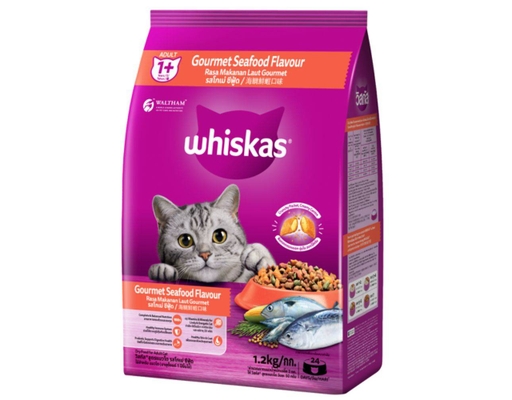 Thức Ăn Dạng Hạt Dành Cho Mèo Trưởng Thành Vị Hải Sản 1.2kg Whiskas ảnh 0