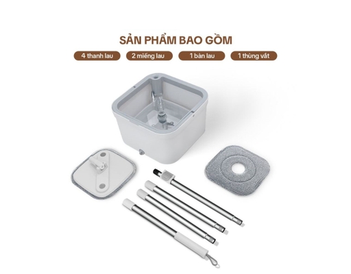 Bộ Lau Nhà Tách Nước Thông Minh Spin SA01 Parroti ảnh 1