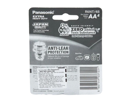 Pin Panasonic R6NT-4B-V AA Vỉ 4 Viên