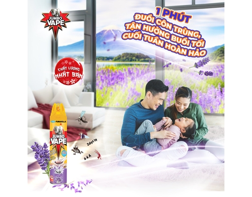 Xịt Côn Trùng Vape Hương Hoa Oải Hương 600ml Jumbo ảnh 4