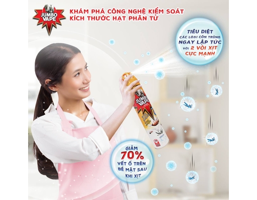 Bình Xịt Côn Trùng Vape Không Mùi 600ml Jumbo ảnh 5