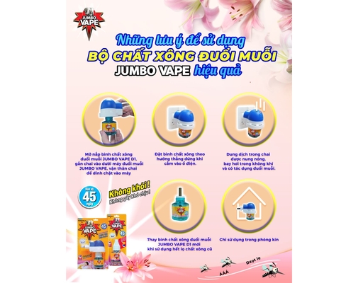 Bộ Xông MuỗI Vape Hương Hoa Anh Đào Sakura Jumbo ảnh 2