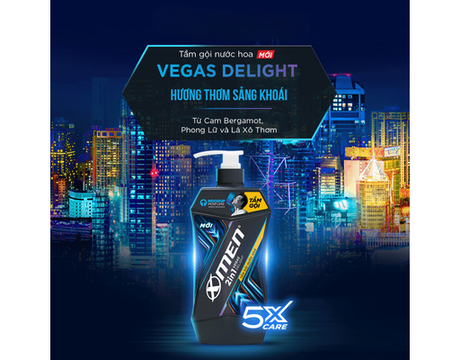 Tắm Gội Cho NamHương Nước Hoa 2in1 Vegas Delight 630g X-Men ảnh 2