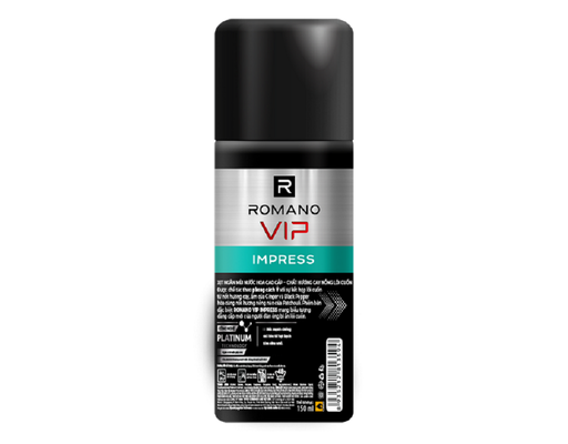 Xịt Khử Mùi Cho Nam Hương Nước Hoa VIP Impress 150ml ROMANO ảnh 1