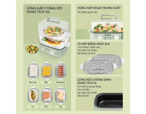 Nồi Hấp Đa Năng MPB-7235 BlueStone ảnh 8