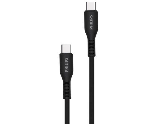 Cáp DLC8601B Type-C To Type-C 1.2m 60W Màu Đen Philips ảnh 0