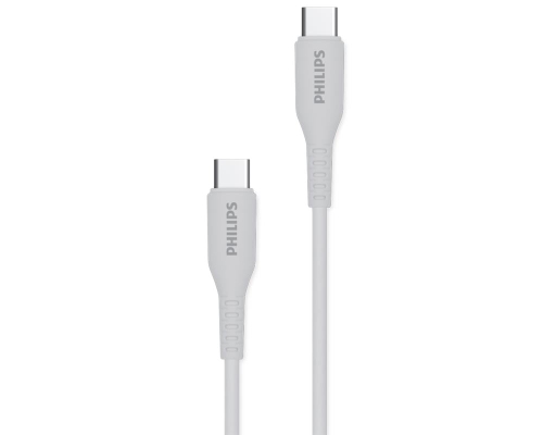Cáp DLC8601W Type-C To Type-C 1.2m 60W Màu Trắng Philips ảnh 0