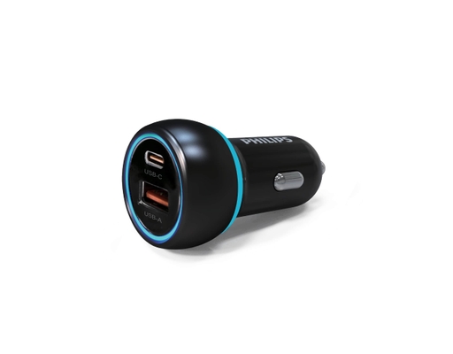 Tẩu Sạc Nhanh Philips DLP2552 Ô Tô Max 38W 1PD+1QC