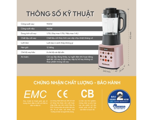 Máy Xay Nấu Đa Năng BLB-6029 1.75L BlueStone ảnh 9