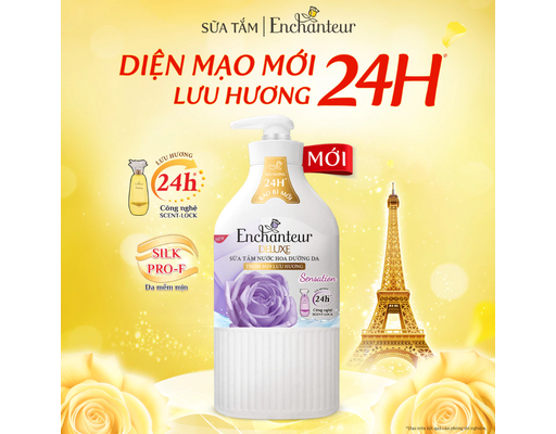 Sữa Tắm Dưỡng Da Hương Nước Hoa Sensation 650g Enchanteur ảnh 1