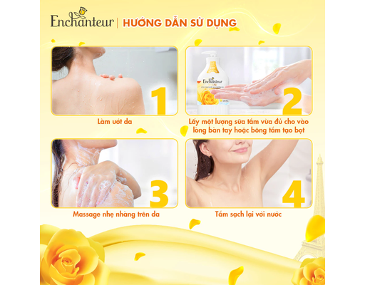Sữa Tắm Dưỡng Da Hương Nước Hoa Charming 650g Enchanteur ảnh 6