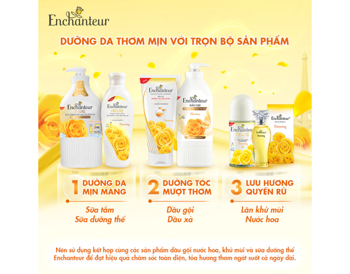 Sữa Tắm Dưỡng Da Hương Nước Hoa Charming 650g Enchanteur ảnh 7
