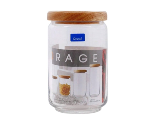 Hũ Thủy Tinh Pop Jar Nắp Gỗ 750ml Ocean ảnh 2