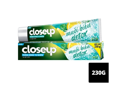 Kem Đánh Răng Muối Biển Detox Trắng Răng 230g Closeup ảnh 0